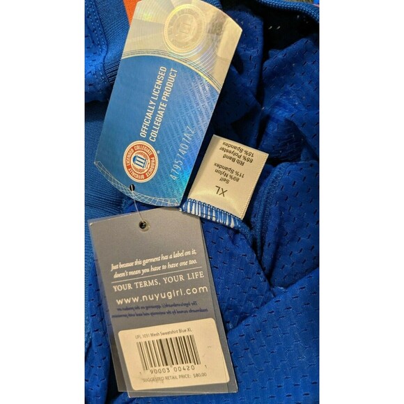 NUYU Long Sleeve 1031 Mesh Sweatshirt  XL  NWT $80  Blue Orange  Florida Gators - Picture 8 of 8